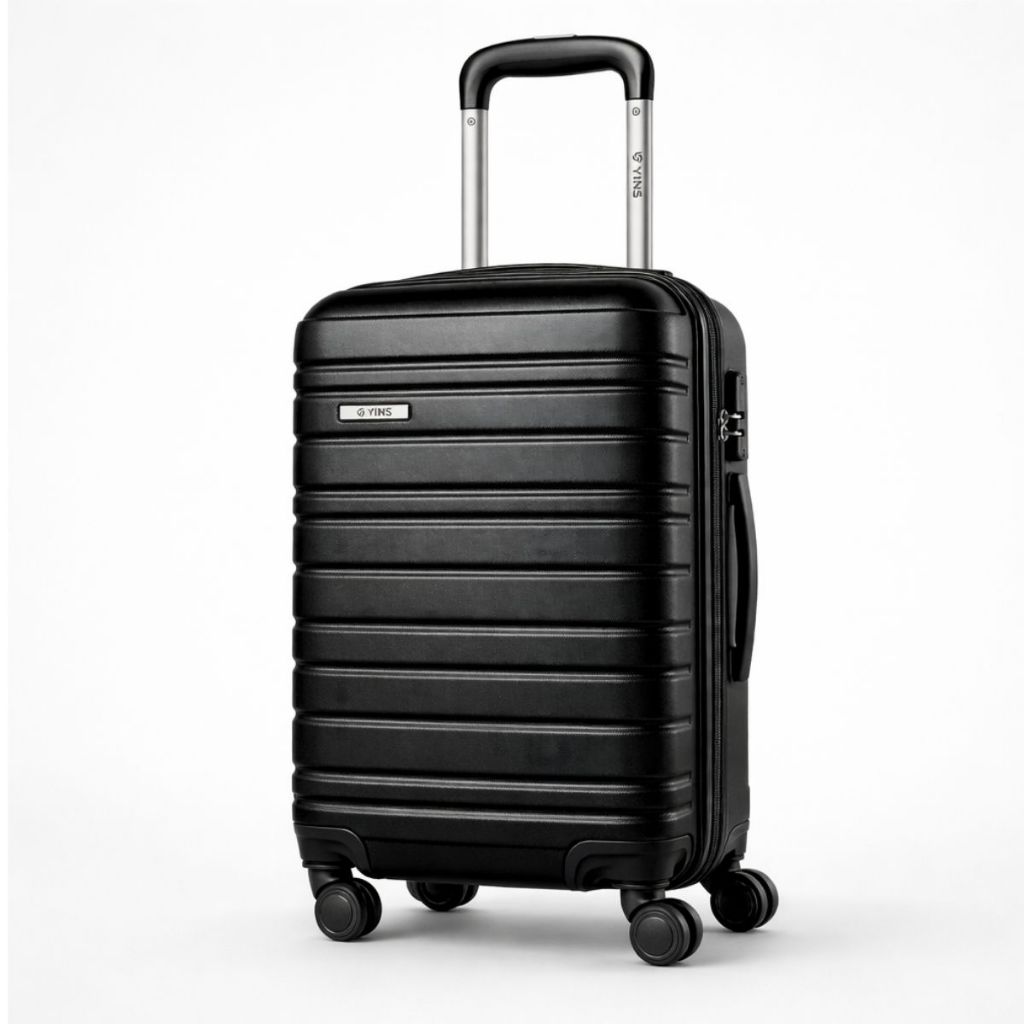 Mala Viagem Yins 360º Preto Viagem  Bordo Média Reforçado ABS Rígida 18kg