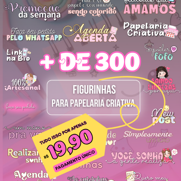 Kit Adesivos Papelaria Criativa