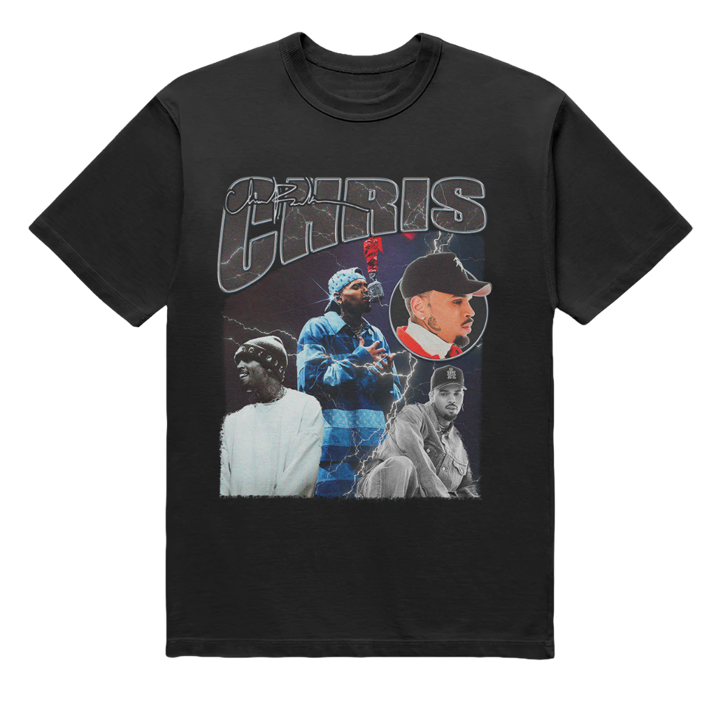 Camiseta Chris Brown Confortavel P Sair Unissex 100% algodão Estampa Bootleg