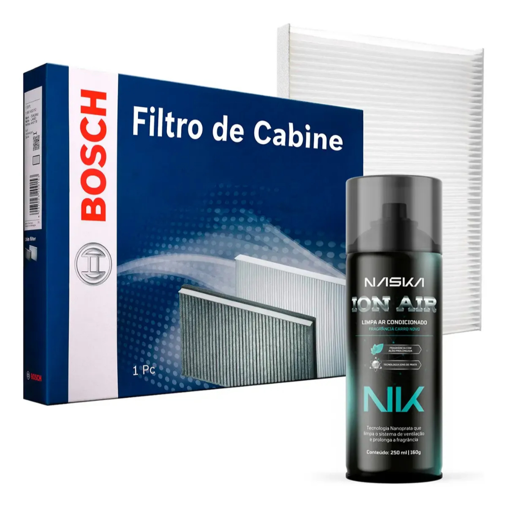 Filtro Cabine Ar Condicionado Bosch + Spray Higienizador