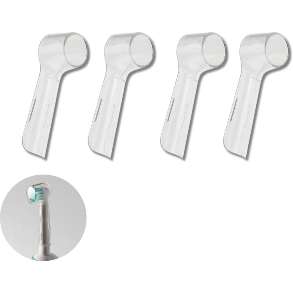 Kit 4 Capas Protetoras Para Escova Elétrica Oral B Braun Tampa Higiene Bucal Portátil Viagem