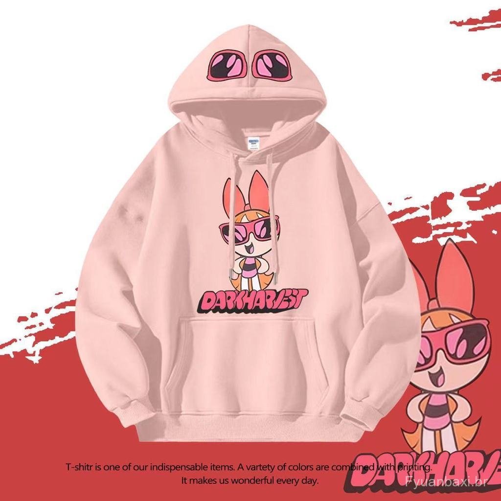 Fleece-Cross-Border Comércio Exterior Outono Inverno Novo Desenho Animado Impresso Pequena Policial Moletom Com Capuz Ho