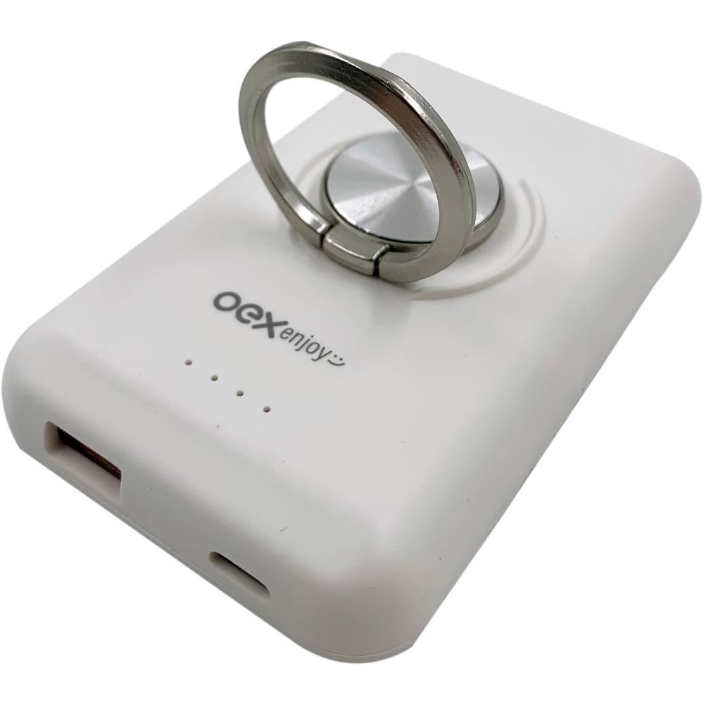 Carregador Wireless Power Bank Ultra 5.000mah 5W PB307 Branco OEX