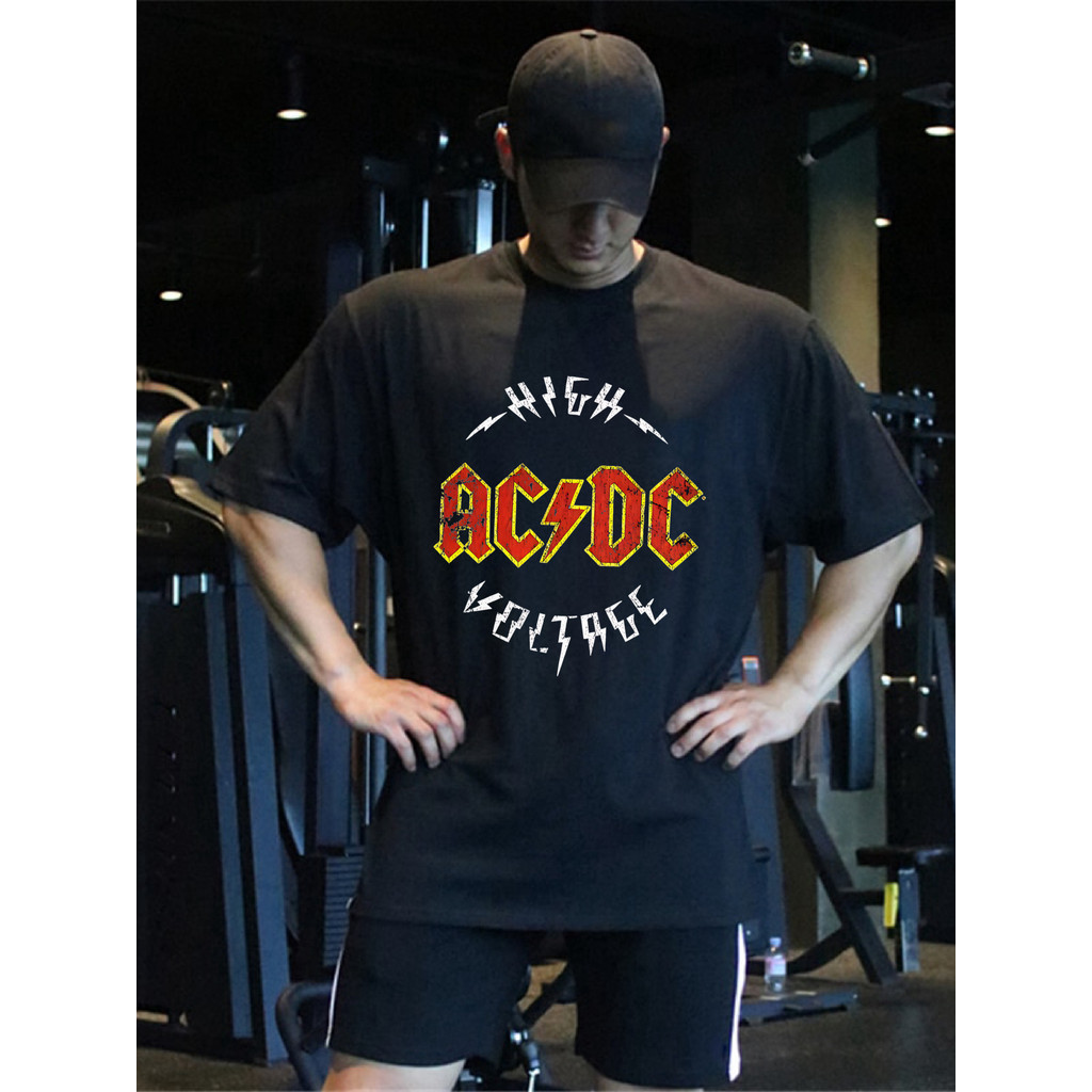 Camiseta Masculina ACDC High Voltage Streetwear 2025 Novo