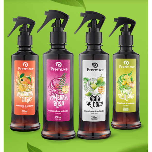 Aromatizante  spray de Ambientes e Tecidos Vegano 250ml Premisse