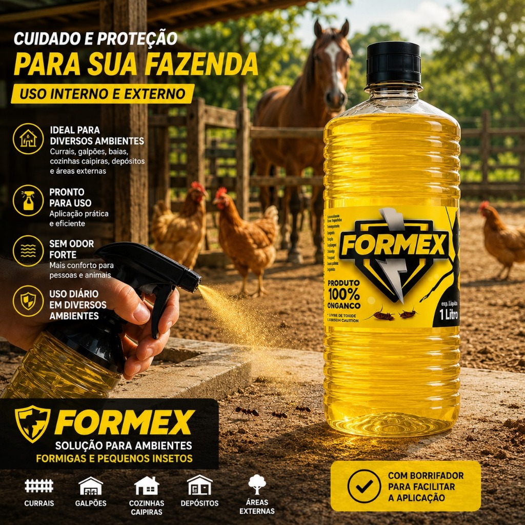 Formex 1L Solução Para Locais de Passagem e Frestas da Casa 1 Litro e 1 Spray Borrifador