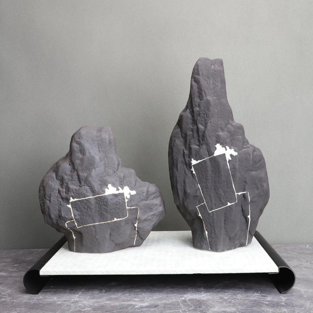 New Chinese-style ceramic rockery decorative items for model homes, offices, bedrooms, study rooms, living rooms, dining