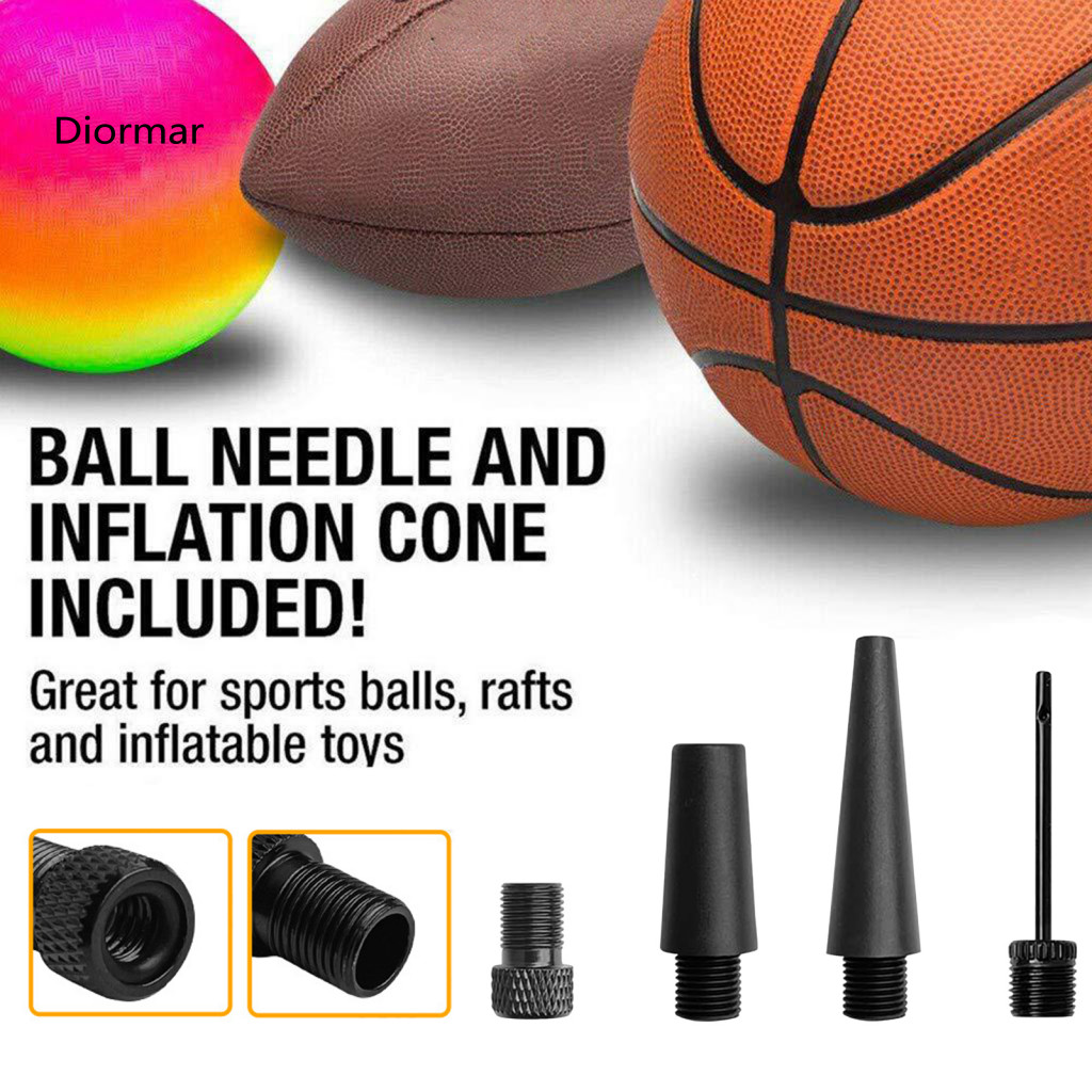 Ball Needle Nozzle Set Car Air Pump Accessories for – Corrosion Resistant Easy Install Long Short Nozzles Wide Compati