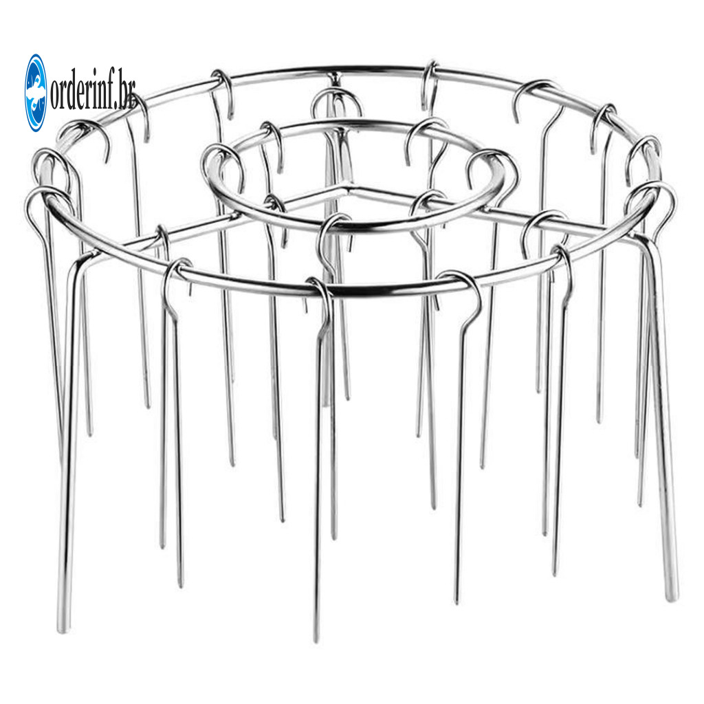 Air Fryer Grill Rack Rv Vertical Kebab Skewer for Oven – Round Stainless Steel Bbq Grilling Stand Rust-resistant for E