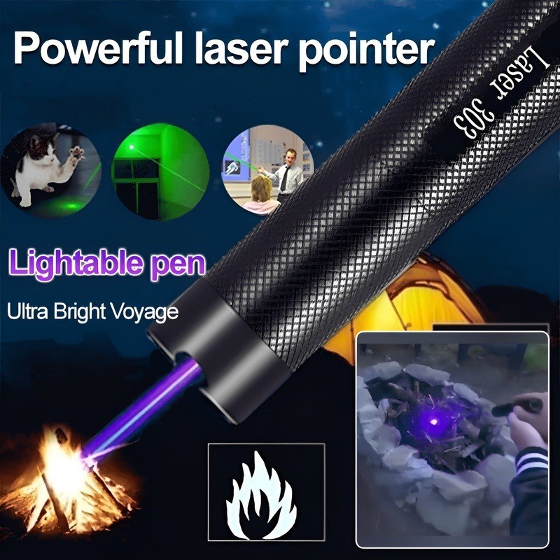 [High Power Laser] [USB Rechargeable] 303/Laser/Green/Red/Blue/Purple/Beam/Pointer/Light For/Outdoor/Activities