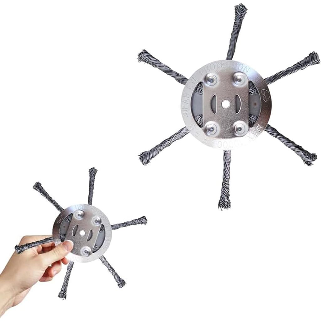 2025 New 6 Inches Steel Wire Grass Trimmer Head,Universal Steel Wire Weed Trimmer Head for Electric Battery Powered Cord