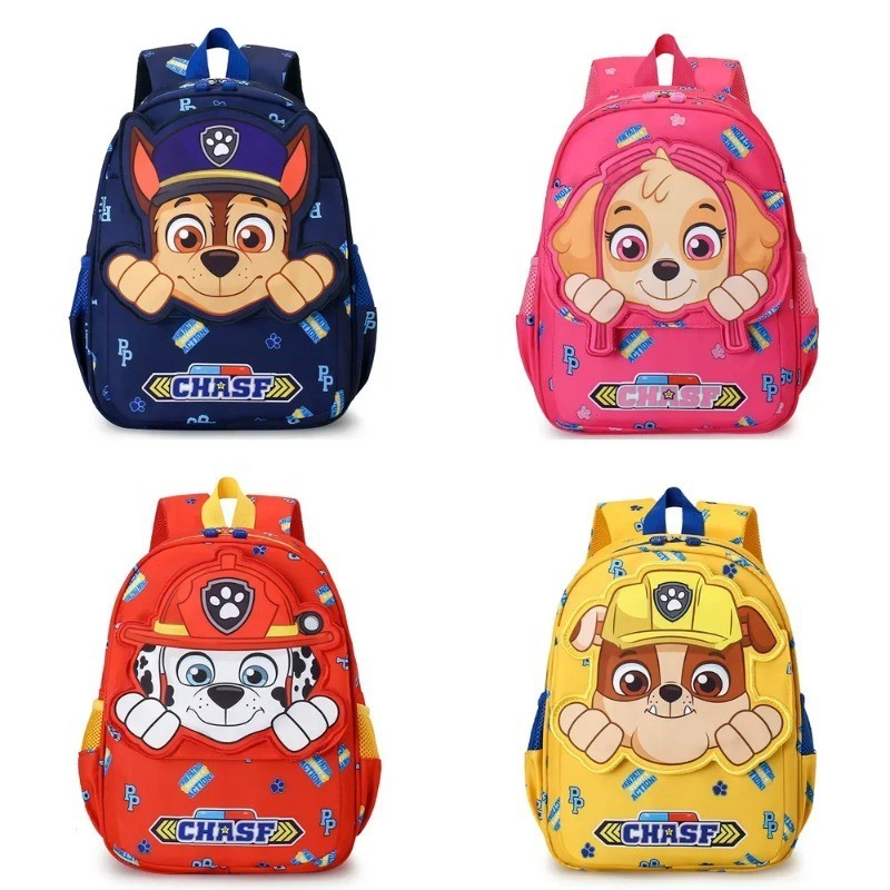 3-6 year old backpack, children's load reducing backpack, large capacity Wang Wang team kindergarten backpack