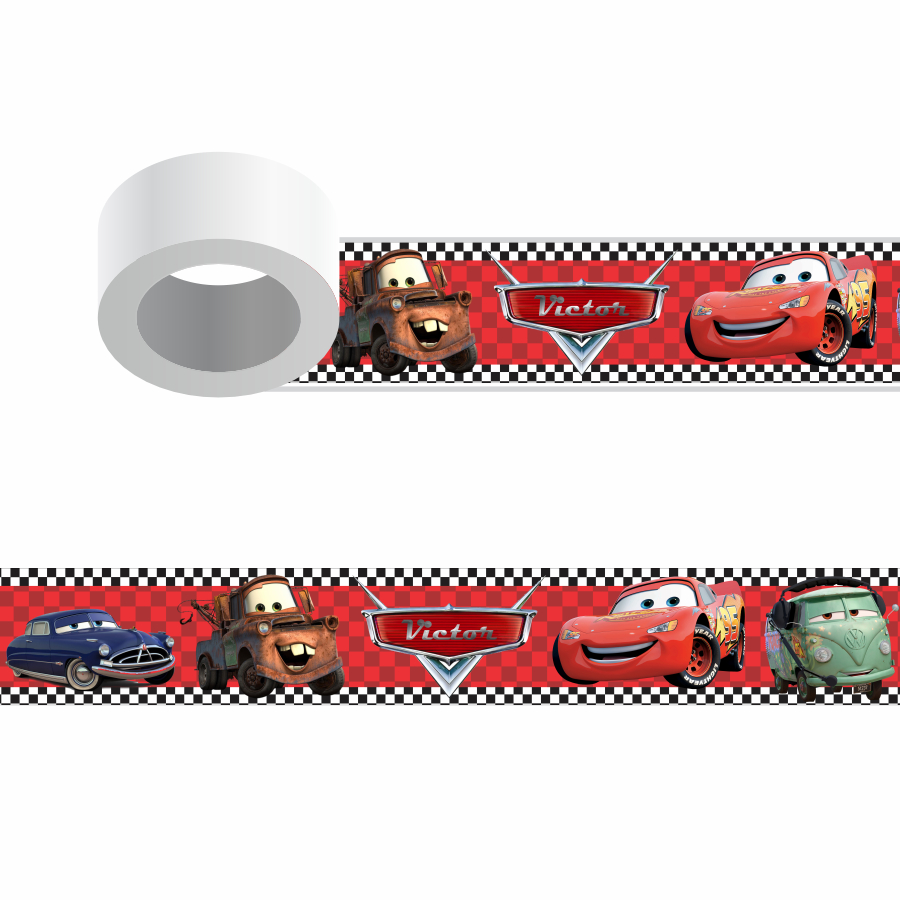CARROS  FX0.019 -  PERSONALIZADO COM NOME - Faixas Papel de Parede Border Faixa Adesiva Decoração Relâmpago