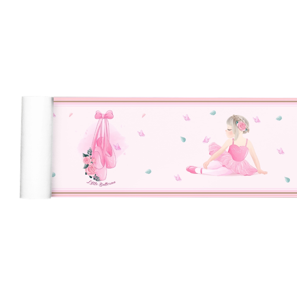 Faixa Adesiva Decorativa Border Bailarinas Balé Infantil Menina Quarto 005bd
