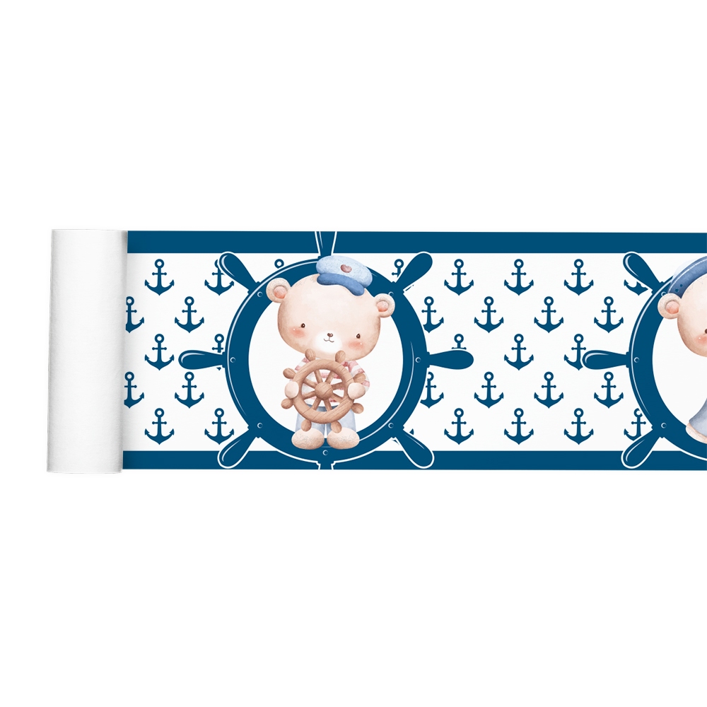 Faixas Decorativa Border Ursinho Marinheiro Infantil Baby Quarto Menino 014bd