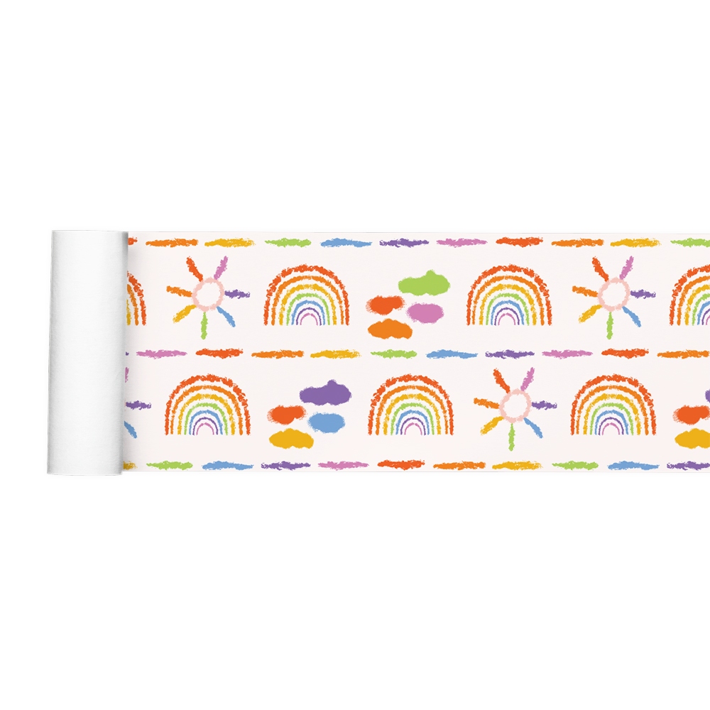 Faixa Adesiva Decorativa Border Céu Desenho Giz Infantil Quarto Escola 020bd