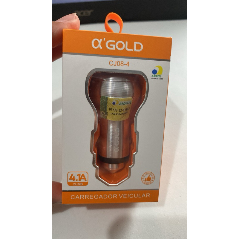 Carregador para carro veicular a’gold 4.1A 2USB