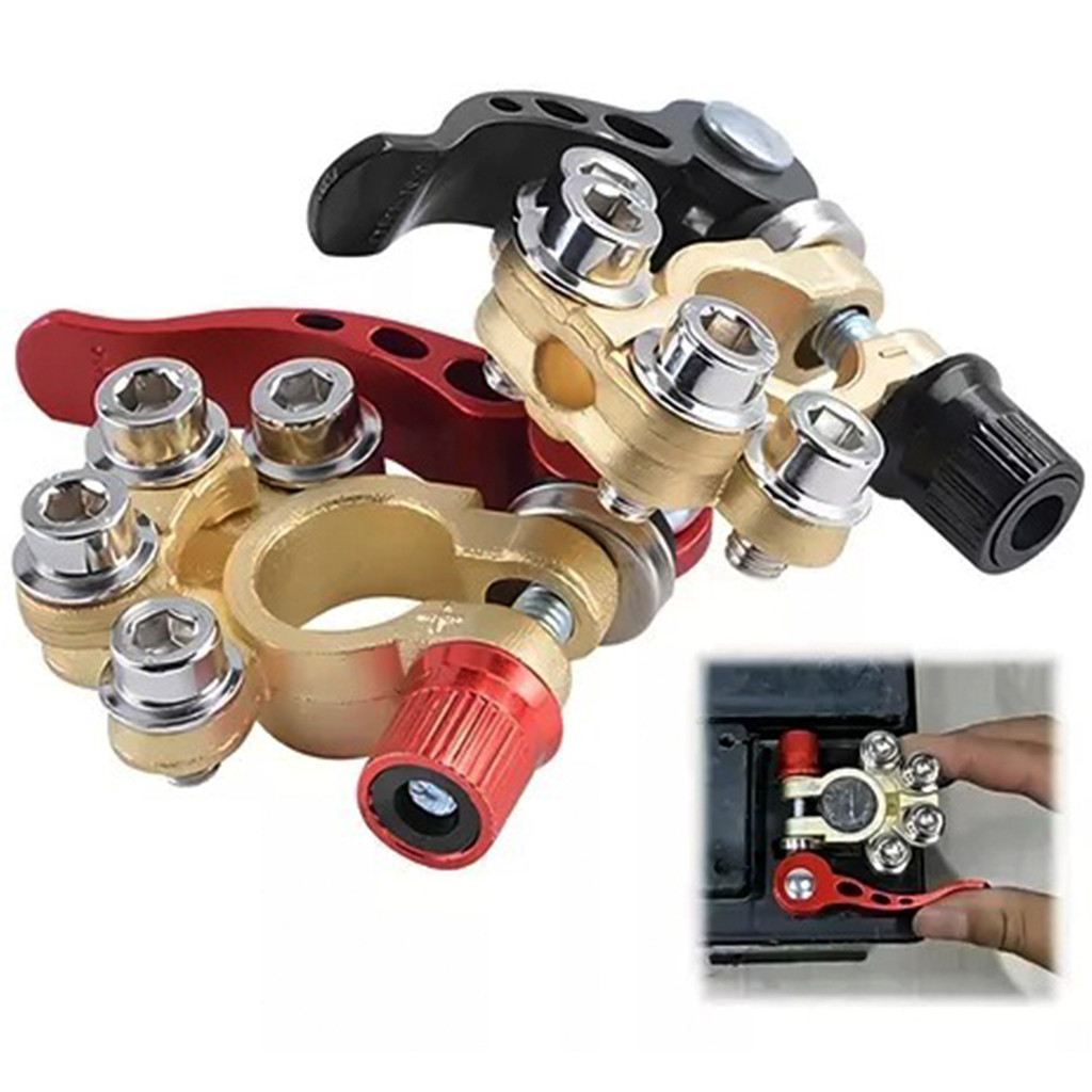 Modus 2 Conector Terminal Bateria Dourado Bateria C/ Engate Rápido Carro Par