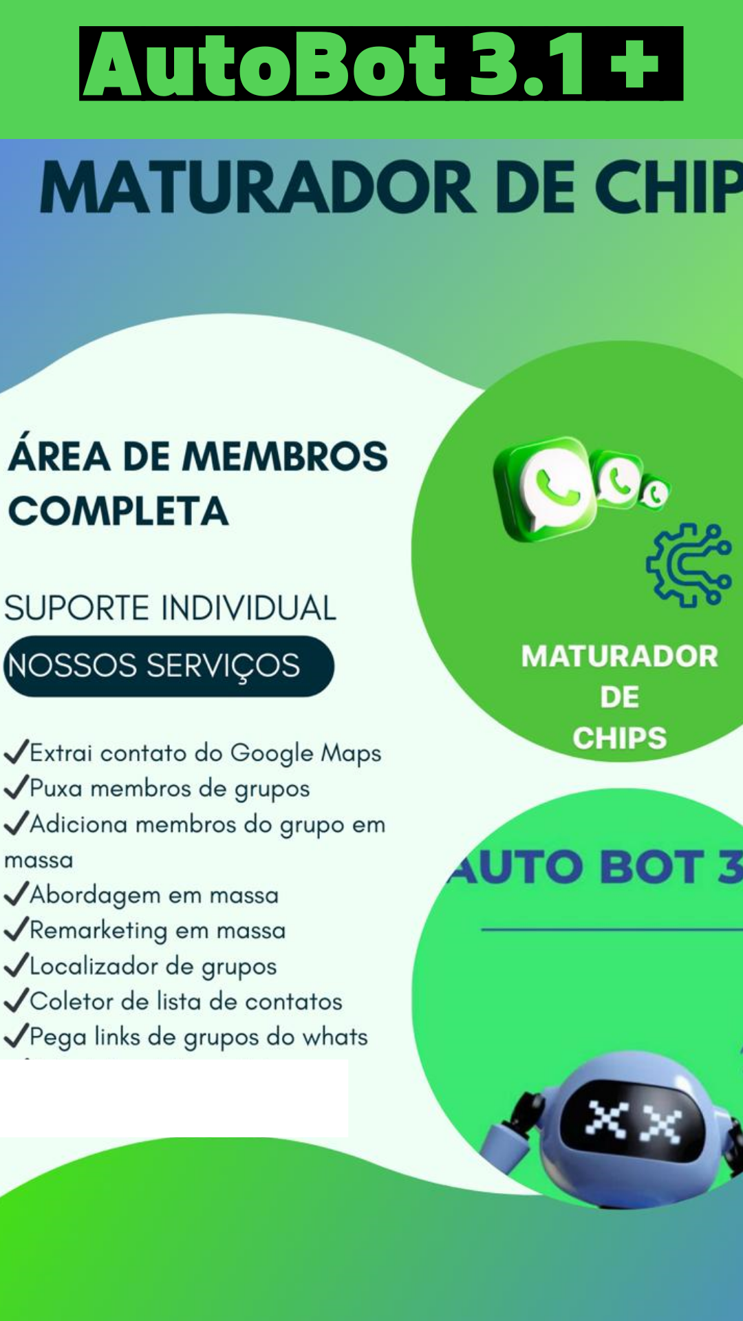 ROBÔ AUTO BOT 3.1 COM MATURADOR DE CHIP