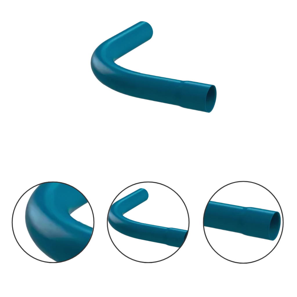 Curva Longa Pvc 90° Azul Para Tubos de Irrigação 50 mm Asperbras