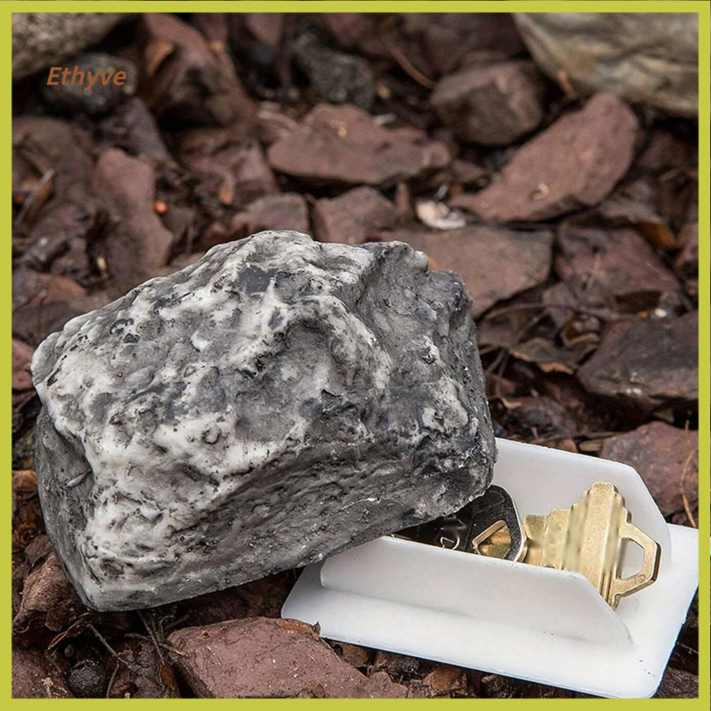 Emergency Key Hiding Rock Fake Hider Hidden Holder for Outdoor Use Waterproof Safe Realistic Garden Secure Spare for Yar