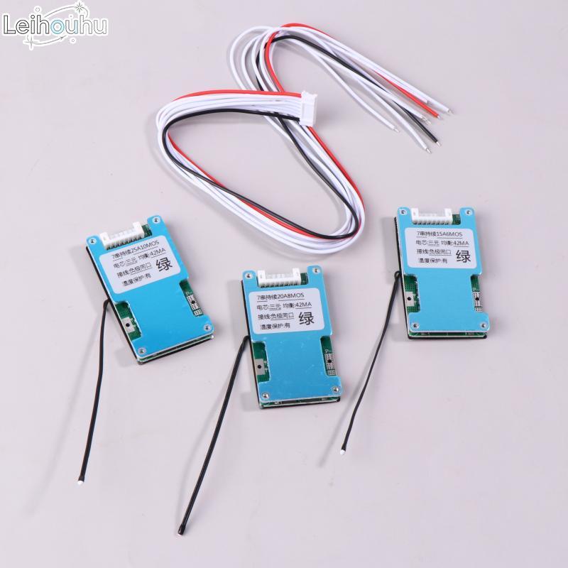 leiho BMS 7S 24V 15A 20A 25A Li-ion Lithium 18650 Placa De Proteção De Carga De Bateria Com Temperatura Balanceada Para