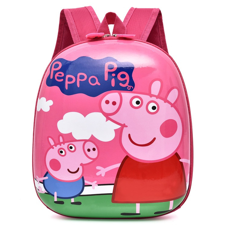 Mochila Peppa Pig Backpack 3D Comic Schoolbag Anime Impermeável Para Crianças 2-6 Anos