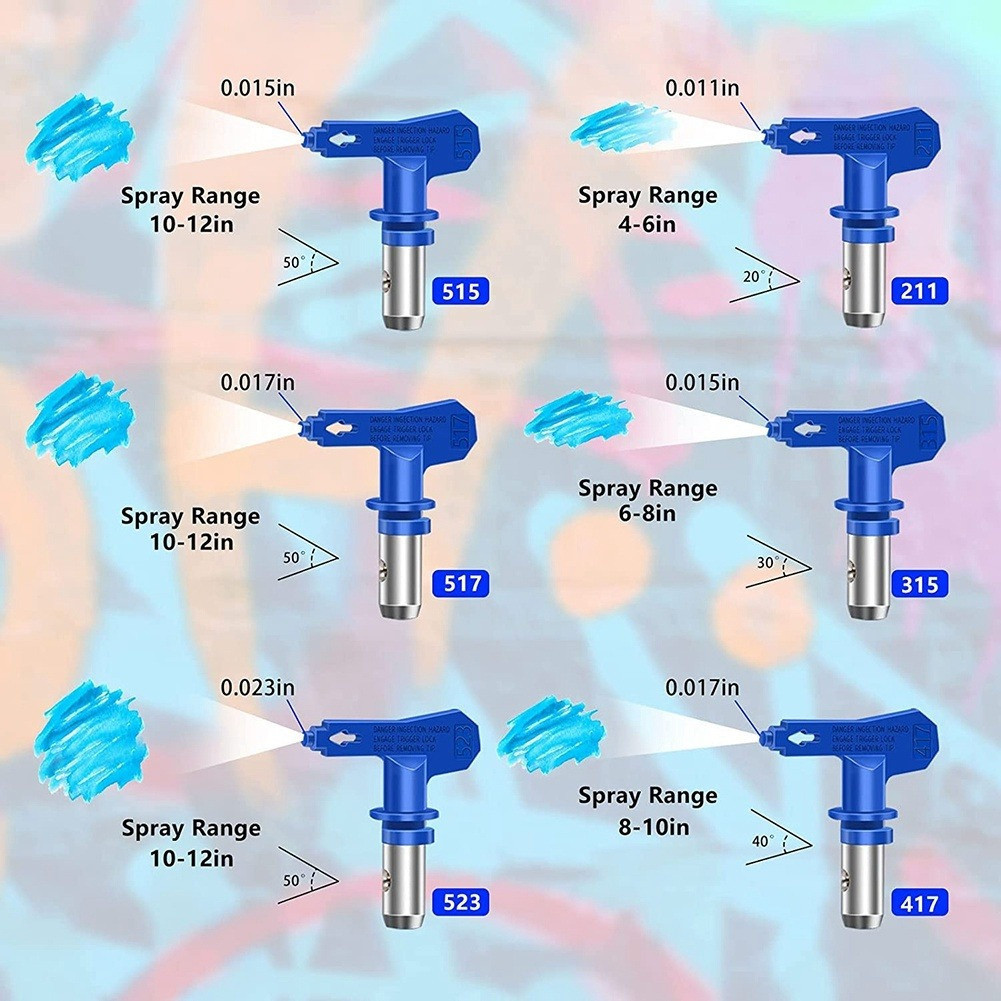 kit 19 Conjunto De Bicos De Pulverização Reversível Airless Dicas Para
