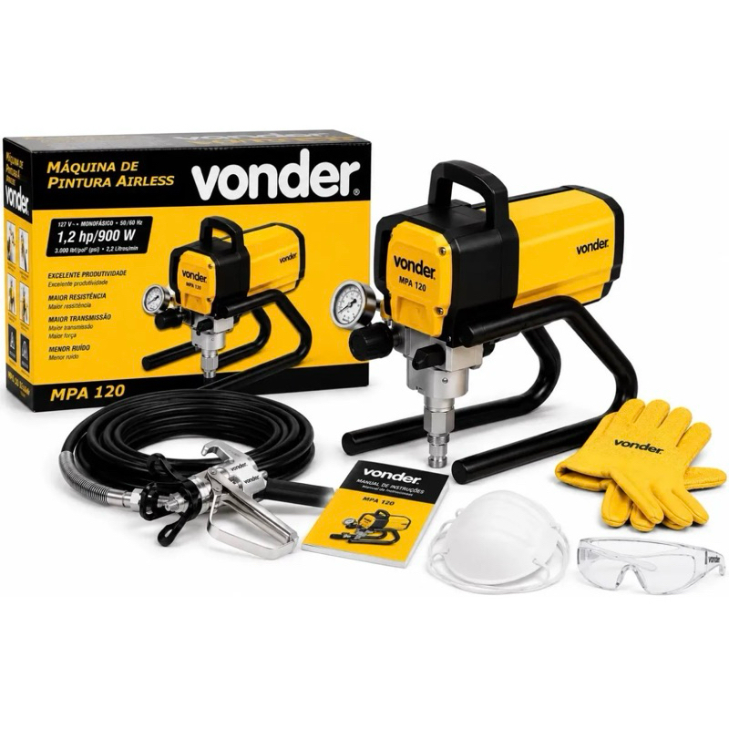 Máquina Pintura Vonder Airless Profissional Mpa120 +completa
