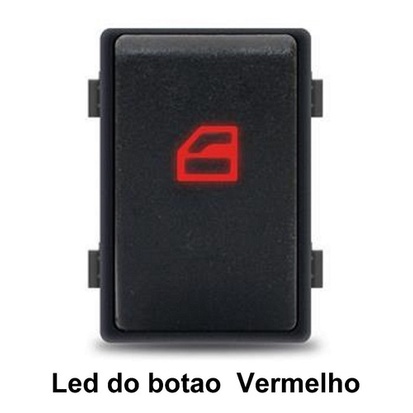 Botão Interruptor Vidro Elétrico Saveiro Cross G6 2013 Simples