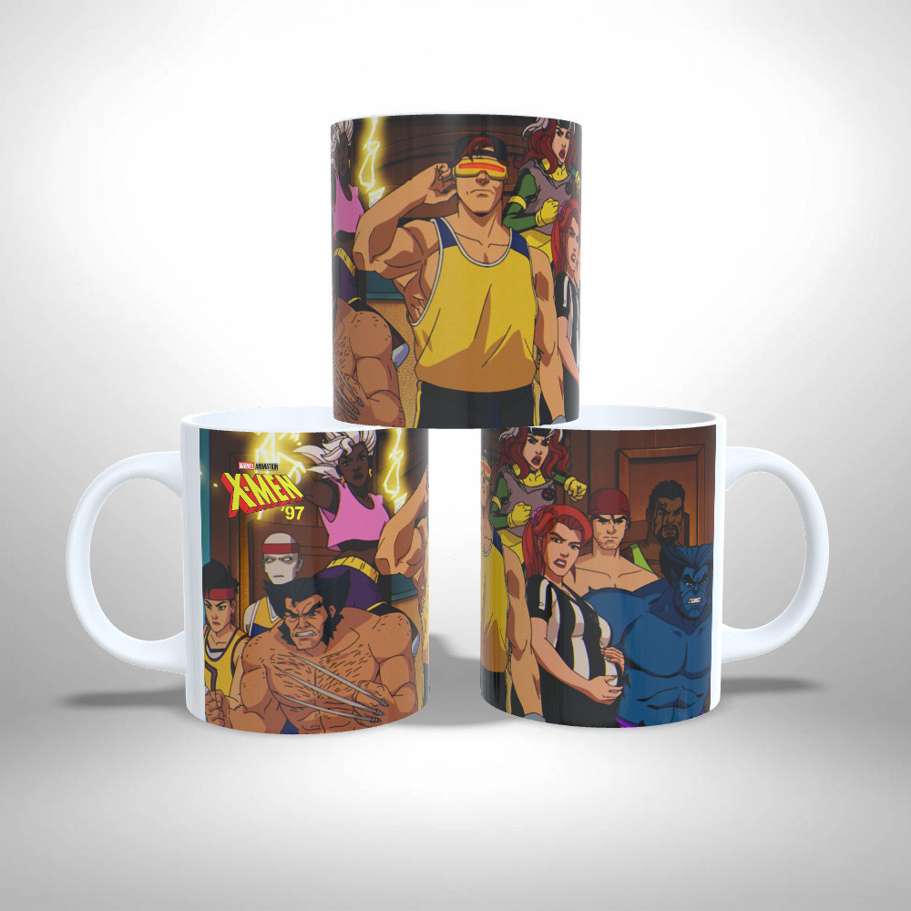 Caneca Personalizada Xmen 97 Instituto Xavier Ciclope Wolverine Jean Grey