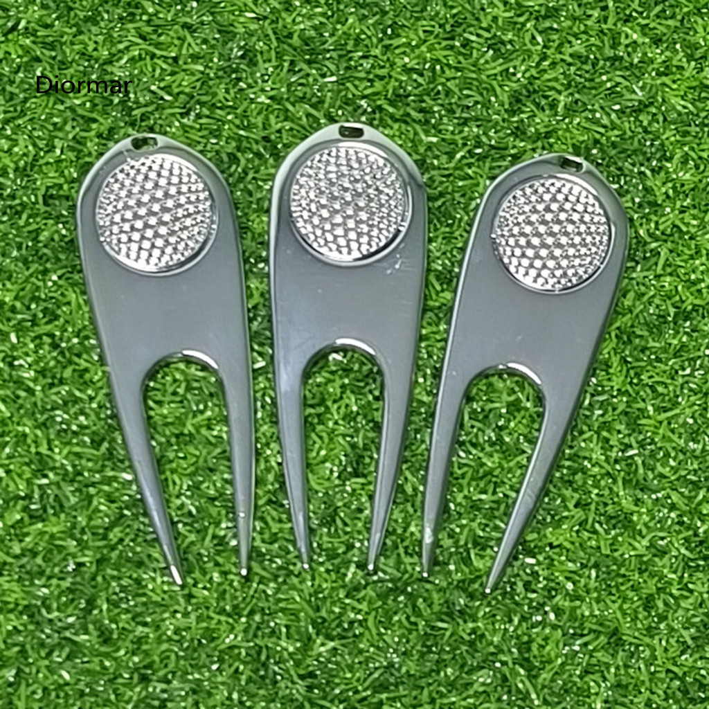 Golf Accessories Multi-functional Divot Tool Club Groove Cleaner – Rust-proof Compact Portable Zinc Alloy Repair for E