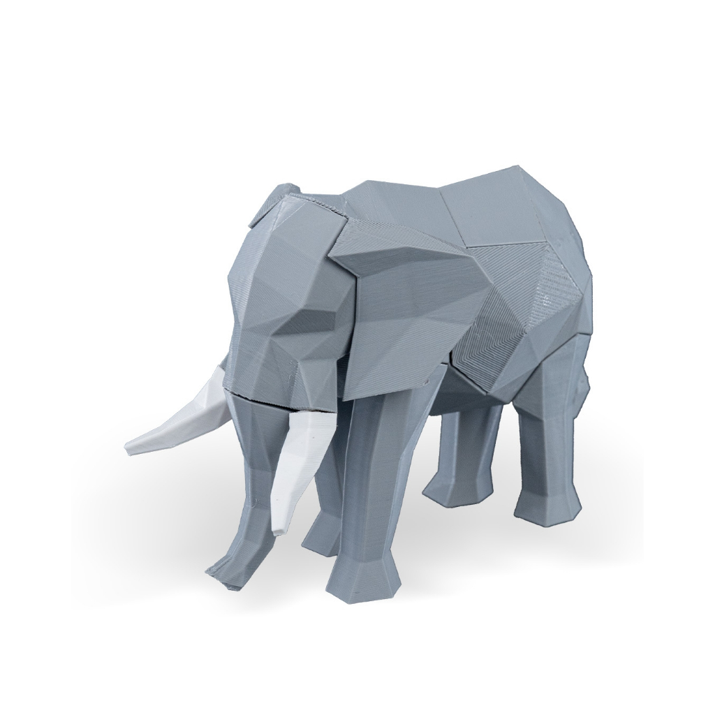 Elefante Low Poly Magnético para Montar