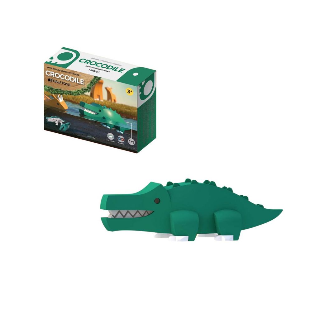 Brinquedo Magnético de Montar Half Toys Crocodilo