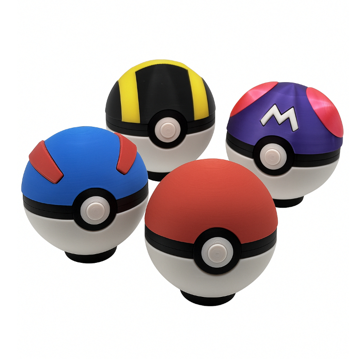 Pokébola + Suporte de Brinde | Colecionável | Abre e Fecha c/ trava magnética