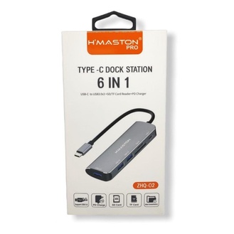 Adaptador Type c Dock Station 6 em 1 H'maston ZHQ-02