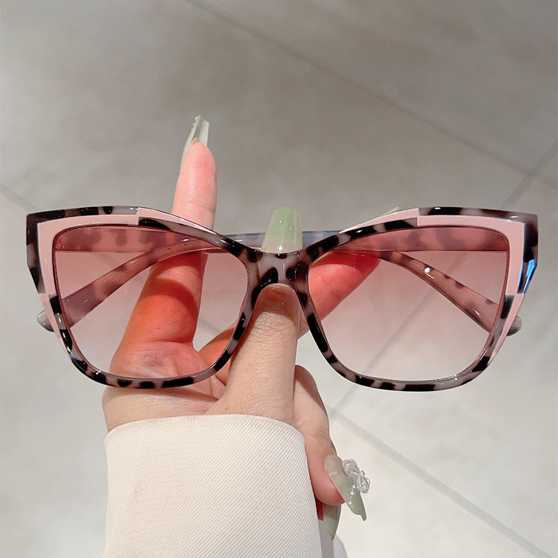 Europeu americano exclusivo cor combinando Cross-Border novo estilo moda óculos de sol influenciador mesmo estilo Su Yan
