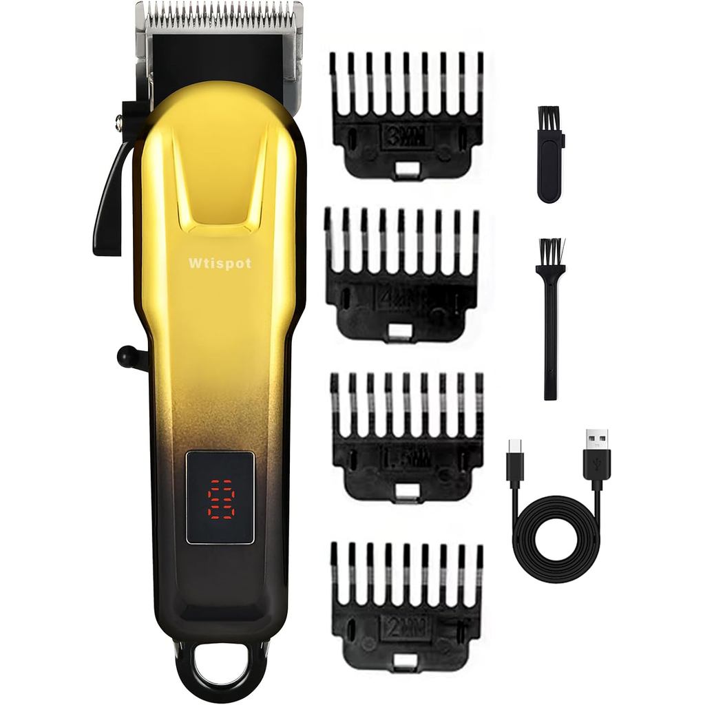 Hair Clippers,Cordless Rechargeable Hair Clipper & Trimmer,Coded Guide Combs,Professional Clippers for Men,Women,Childre