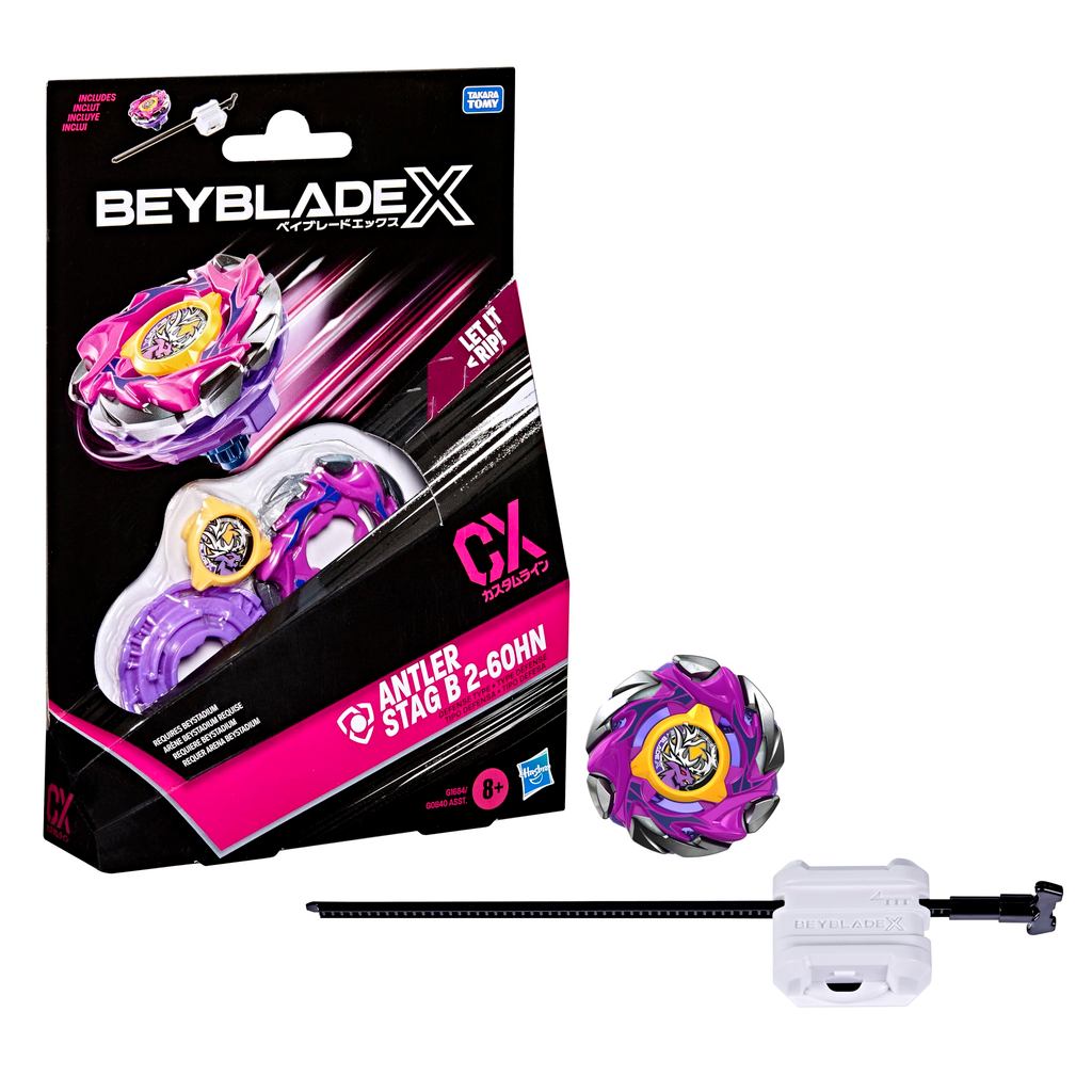【direto do Japão】 Beyblade X Antler Stag CX Starter Pack Set da Takara Tomy. Tipo defesa, pião e lançador, bri