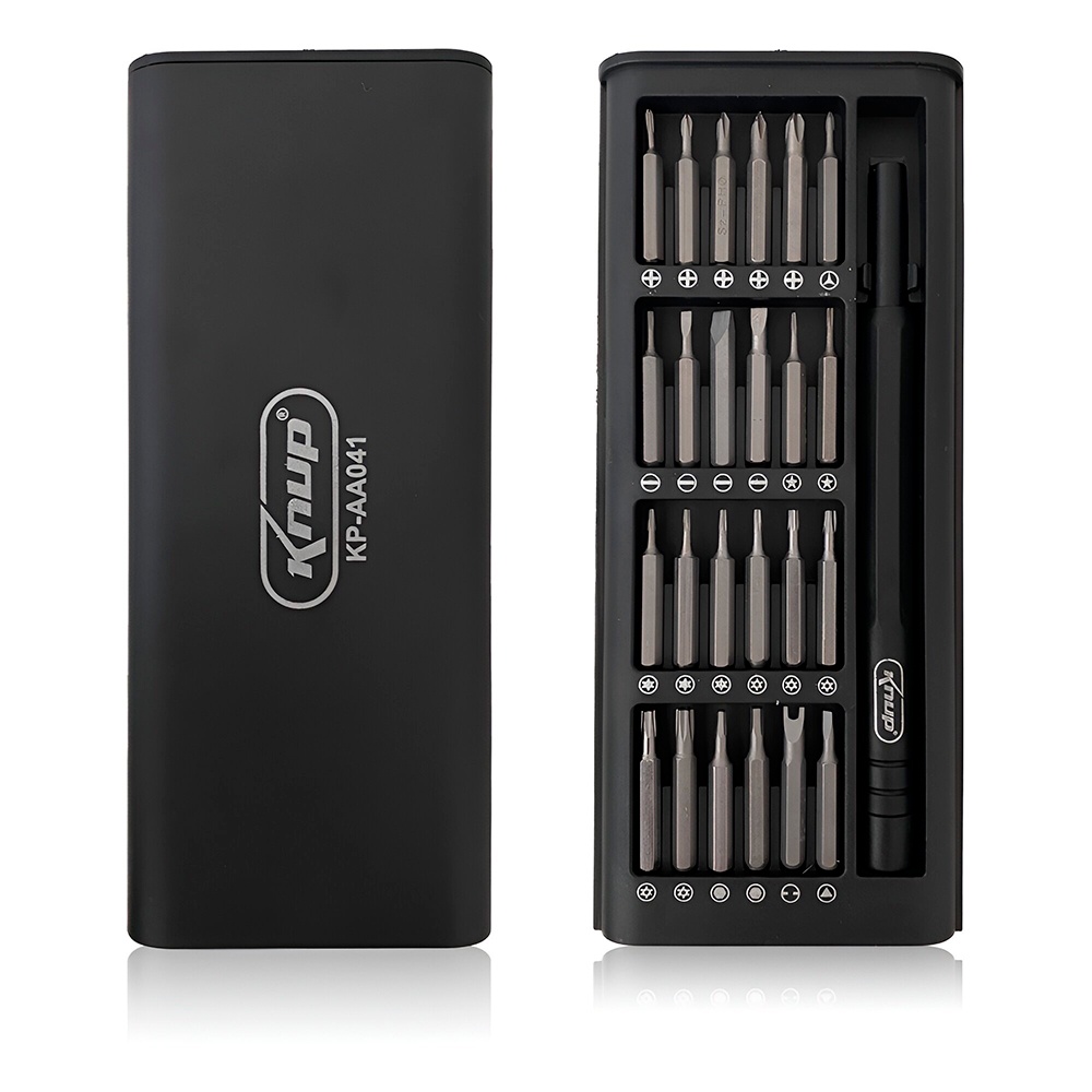 Kit Chaves Precisão 24 Pontas Magnética Torx Hex Phillips