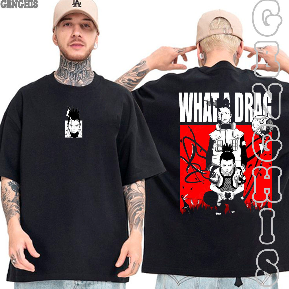 Camisa Shikamaru Nara Tecnica Das Sombras Anime Naruto Manga Camiseta Basica e Oversized Unissex