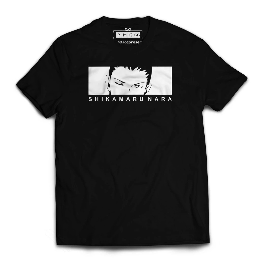 Camiseta Shikamaru Nara Anime Naruto Manga Camisa Basica e Oversized Unissex