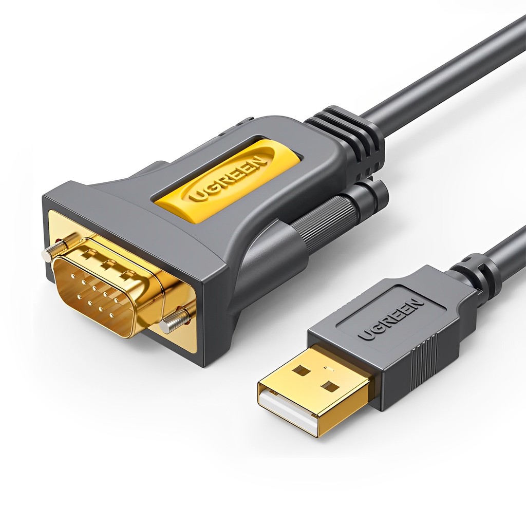 Cabo Adaptador Ugreen Usb A p/DB9 RS-232 Macho 3M Preto