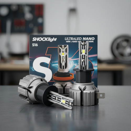 Par Lâmpadas Farol Ultra Led S16 Shocklight 8400 Lumens Nano