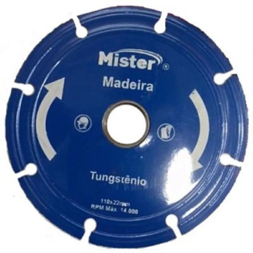 DISCO DE SERRA TUNGSTENIO PARA MADEIRA 110MM MISTER