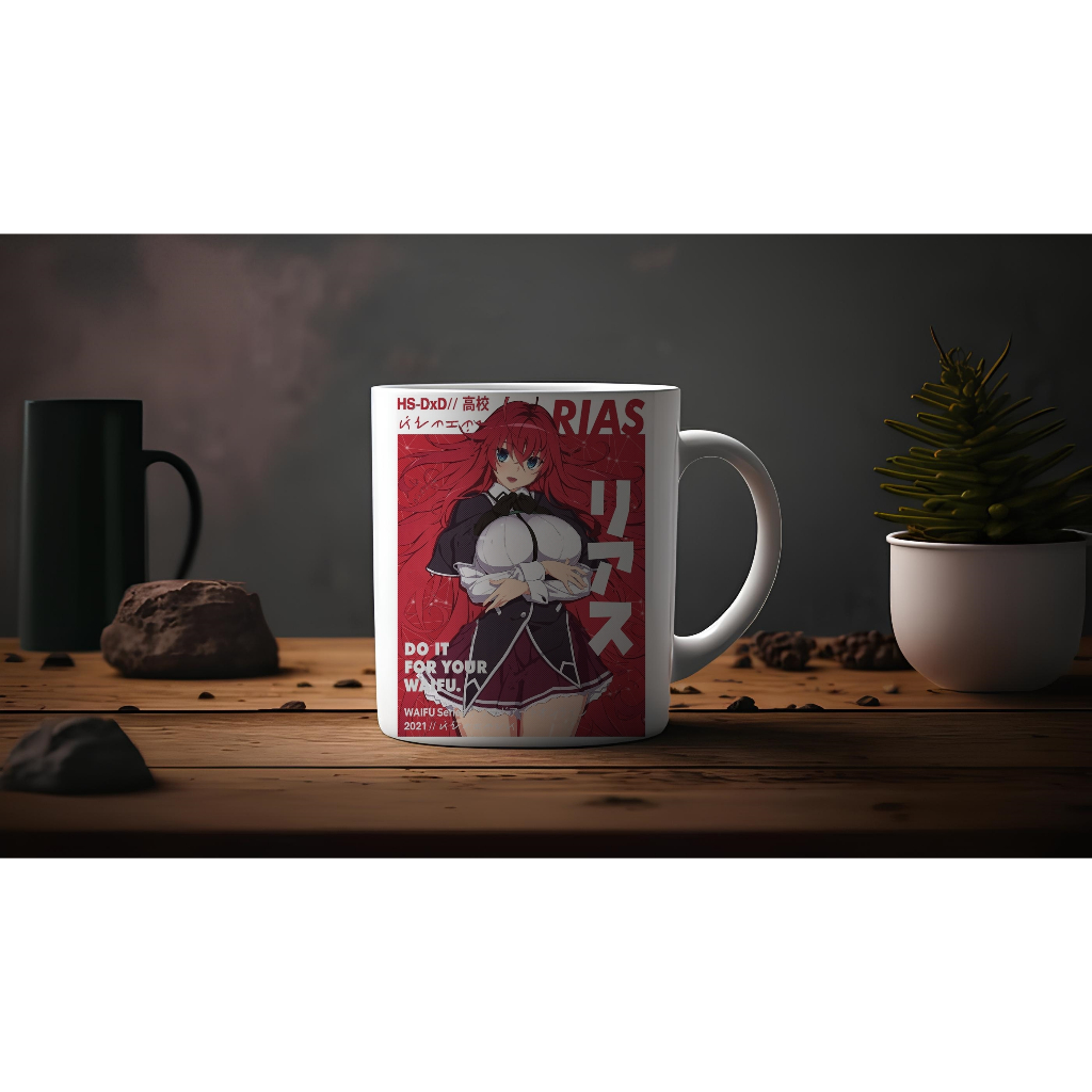 Caneca Waifu Hentai Rias Gremory Yandere Ecchi Anime Filme