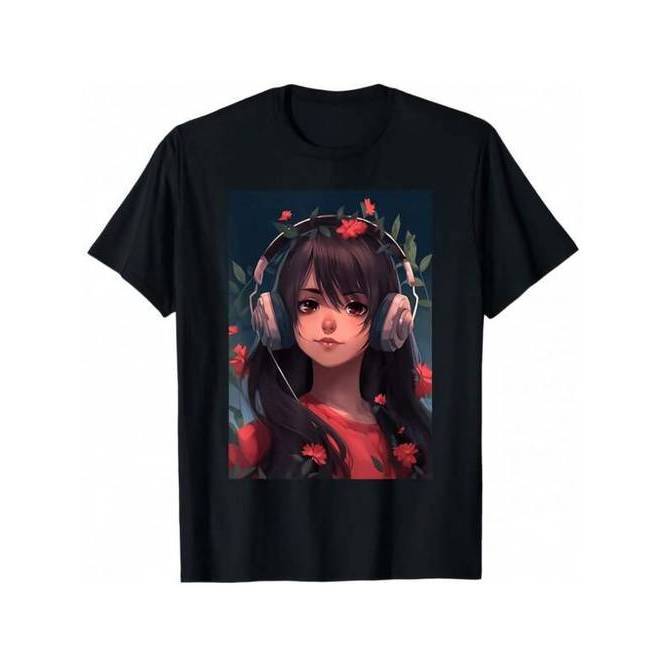 Camiseta Feminina Anime Girl Kawaii Yandere Waifu Aesthetic Japonesa Linda Estilosa Divertida Moda Casual