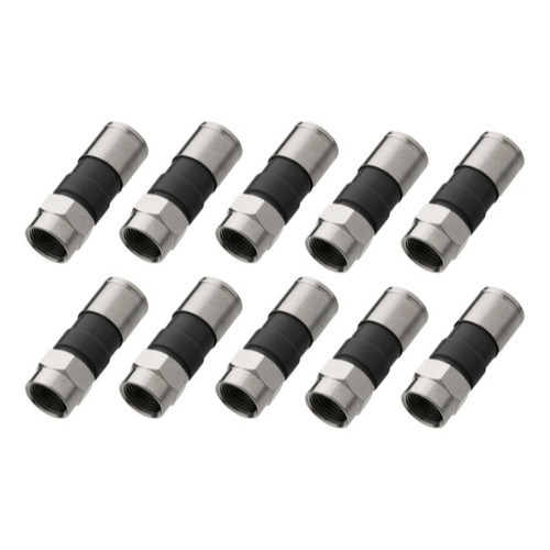 Kit 10 Conector F Rg 06 Compressão À Prova De Água
