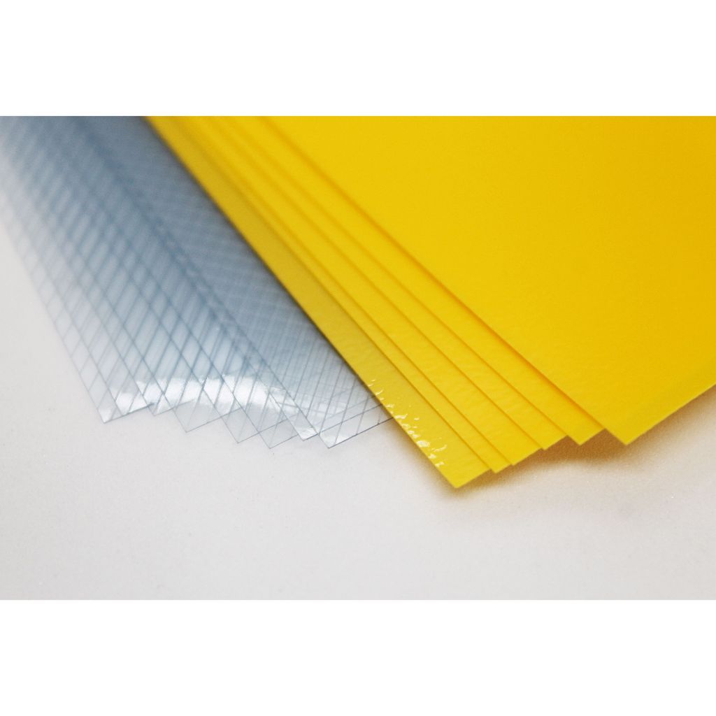 Kit Capa para Encadernação A4 Line Transparente + Couro Amarelo 100 Unidades LASSANE