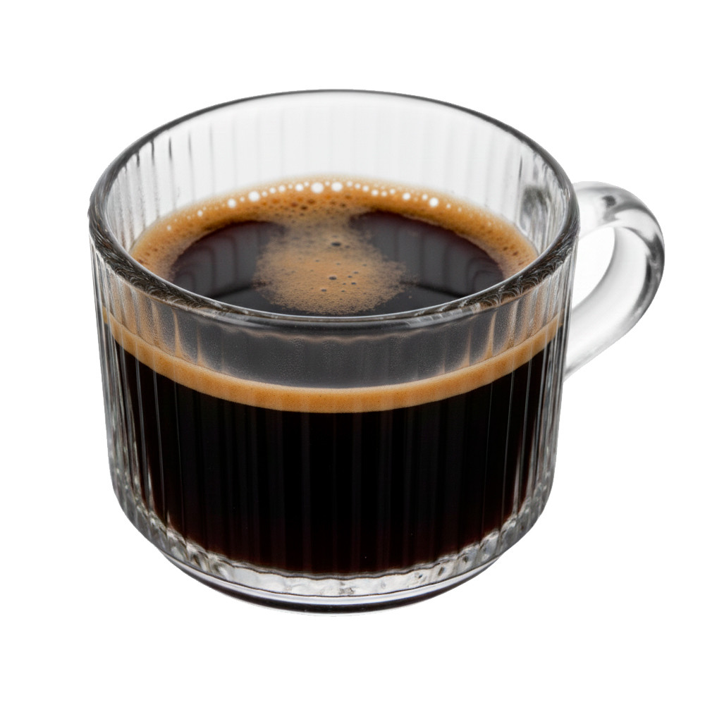 Xícara de Café de Cristal com Alça Lines Vidro Transparente Canelada 90ml Wolff